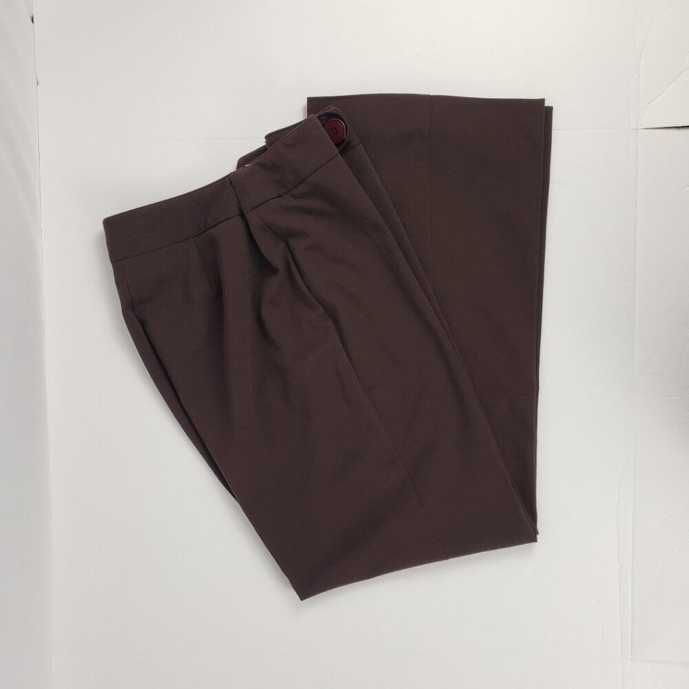 Nine & Co Petite 6P Brown Stretch Women Pants Trousers Slacks Petite Nine West
